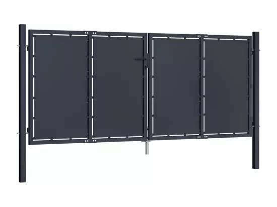 Portail de jardin Acier 300x125 Anthracite