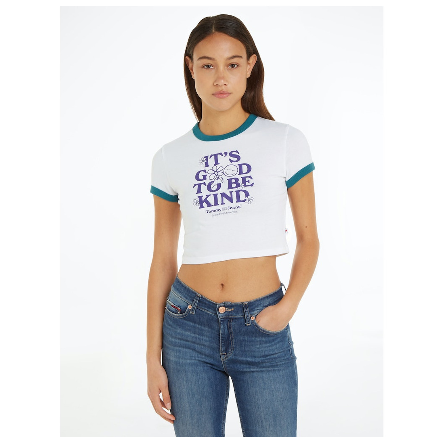 Tommy Jeans TJW SLIM CRP NOVELTY1 RINGER T