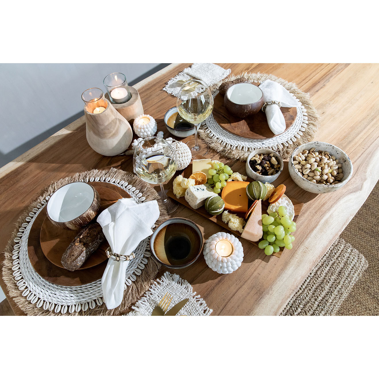 Bazar Bizar Trio de bougeoirs beiges