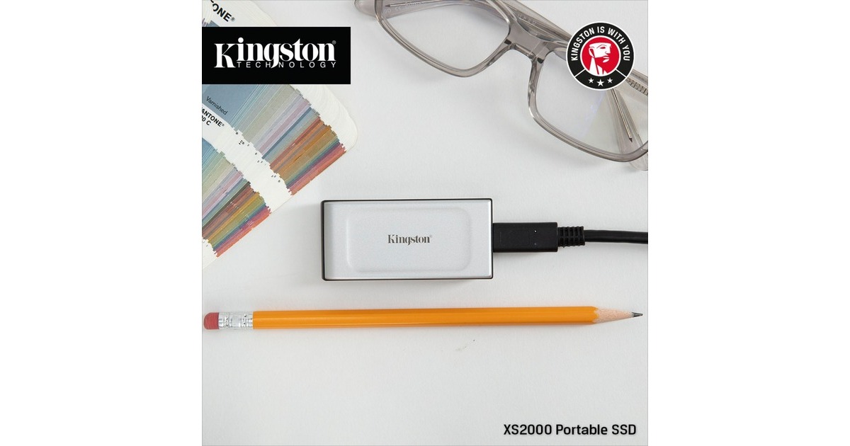 KingstonXS2000 Portable 1 TB externe SSD  (Zilver/zwart, SXS2000/1000G, USB-C 3.2 (20 Gbit/s))