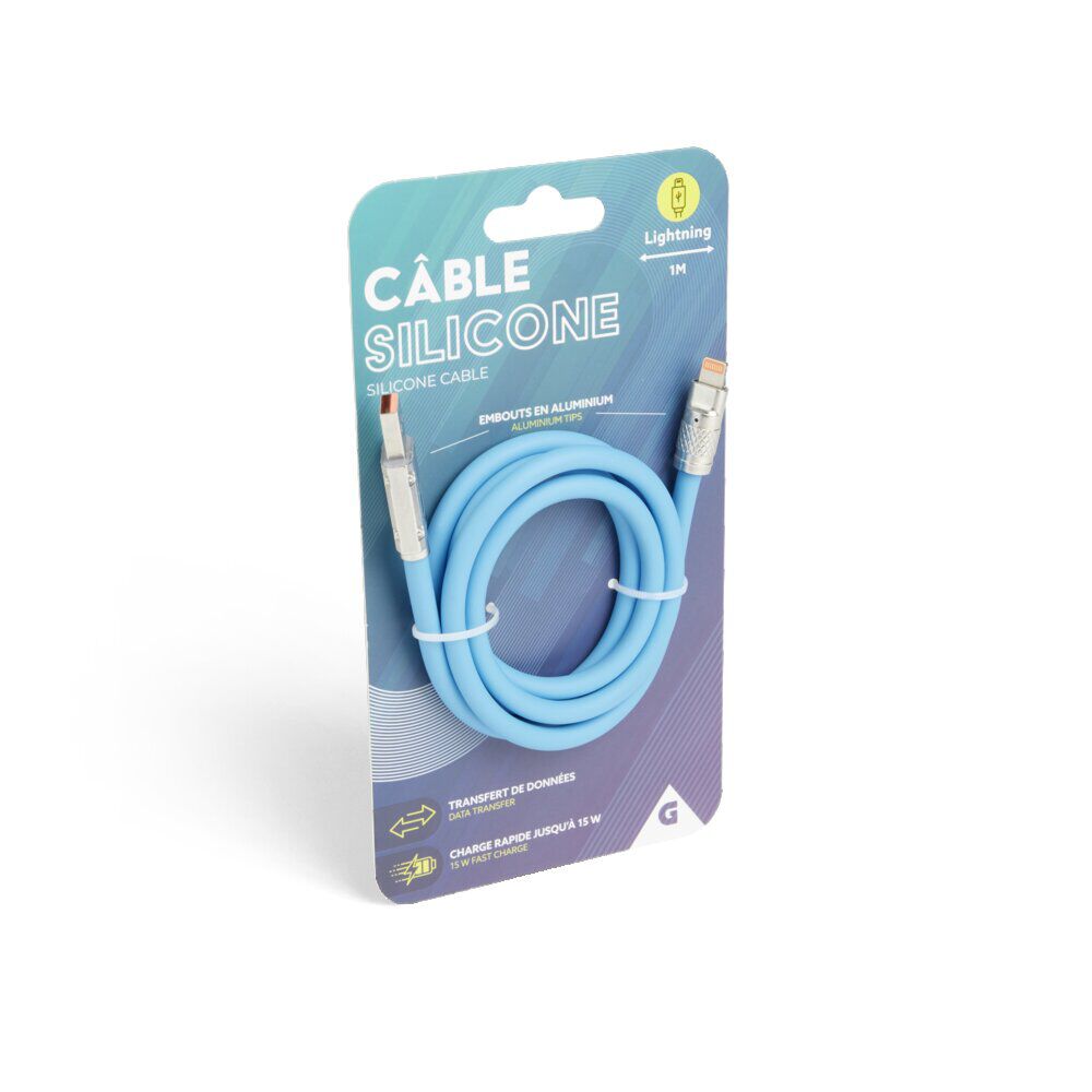 Câble lightning 1m en silicone
