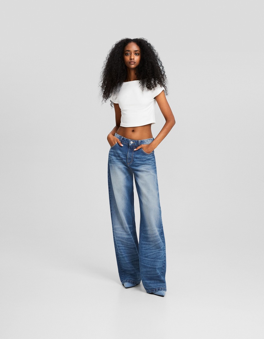 calças jeans largas