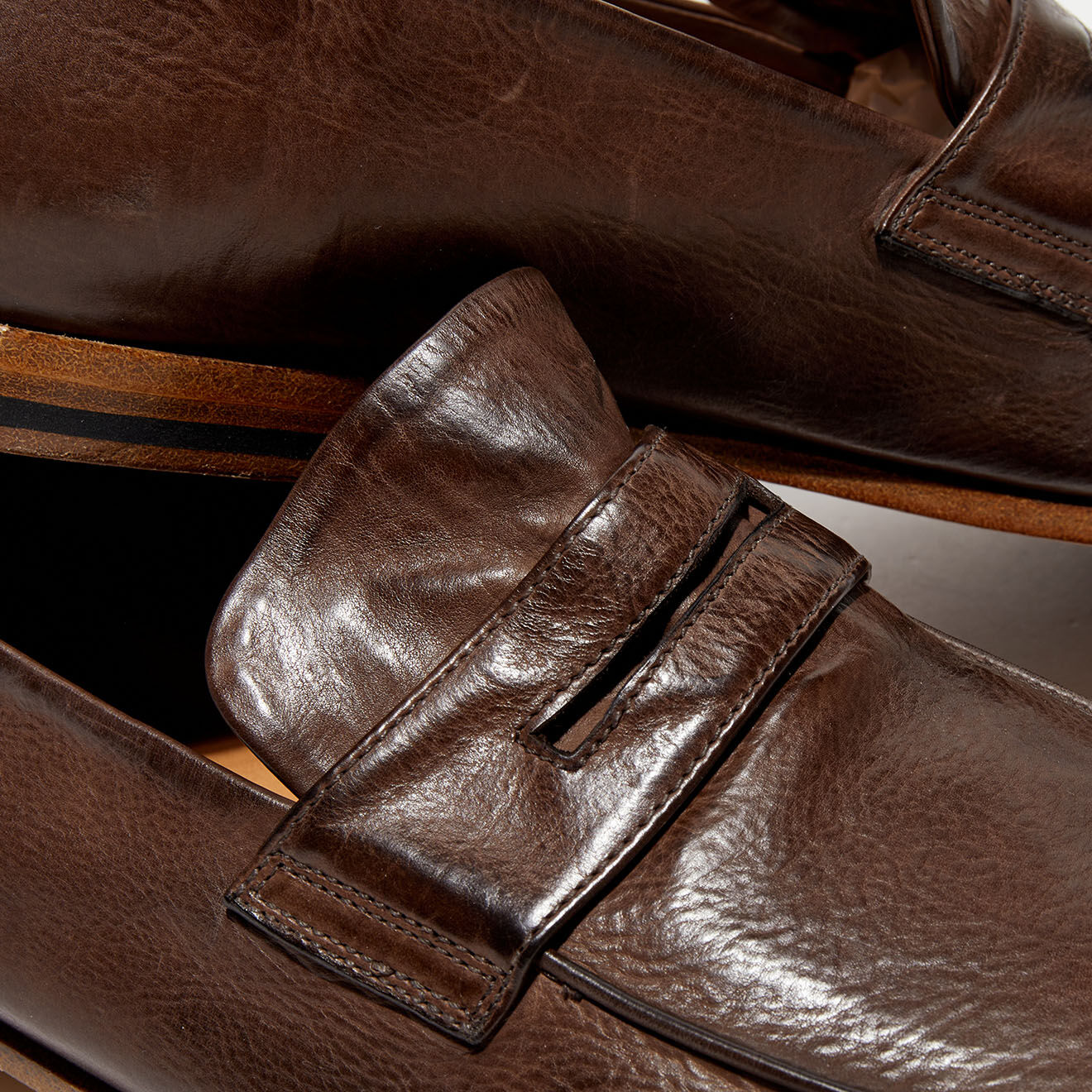 Sturlini Mocassins en Cuir Brenta Carver marron foncé