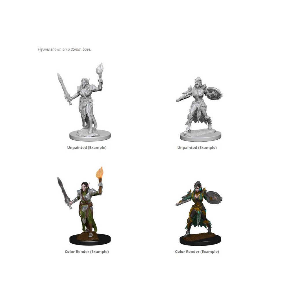 Pathfinder Deepcuts Unpainted Miniatures: Elf Female Fighter