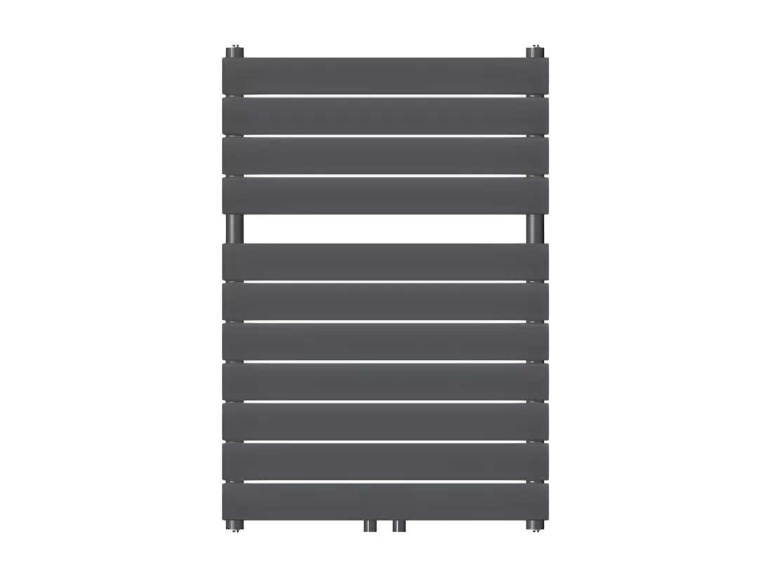 Radiateur de salle de bain design plat connexion central anthracite 600 x 800 mm
