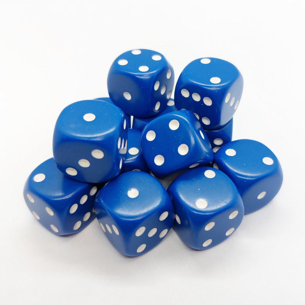 Set de 12 Dés 6 Faces Chessex : Opaques