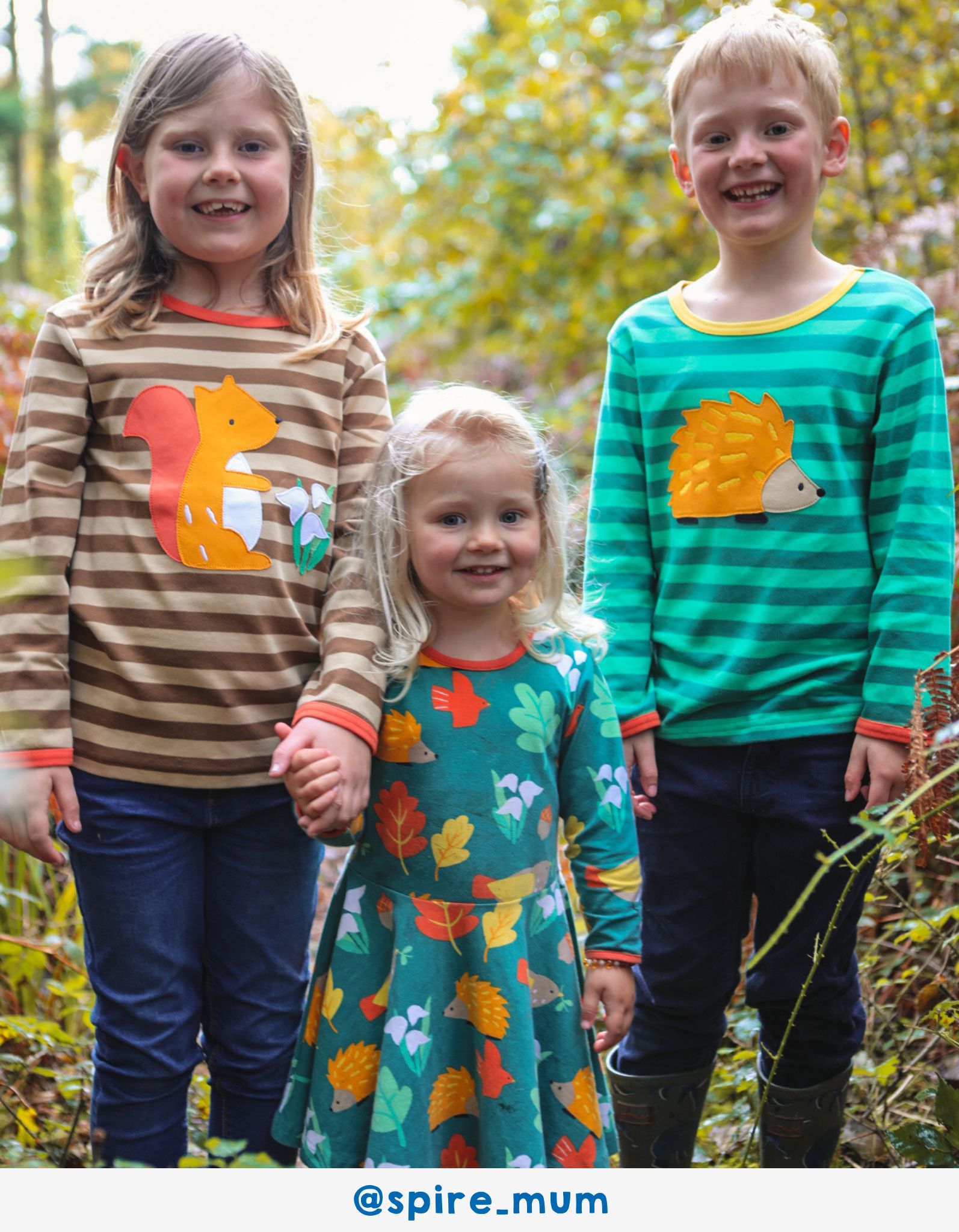 Toby Tiger Baumwollkleid mit Skater Schnitt und Herbst Motiv