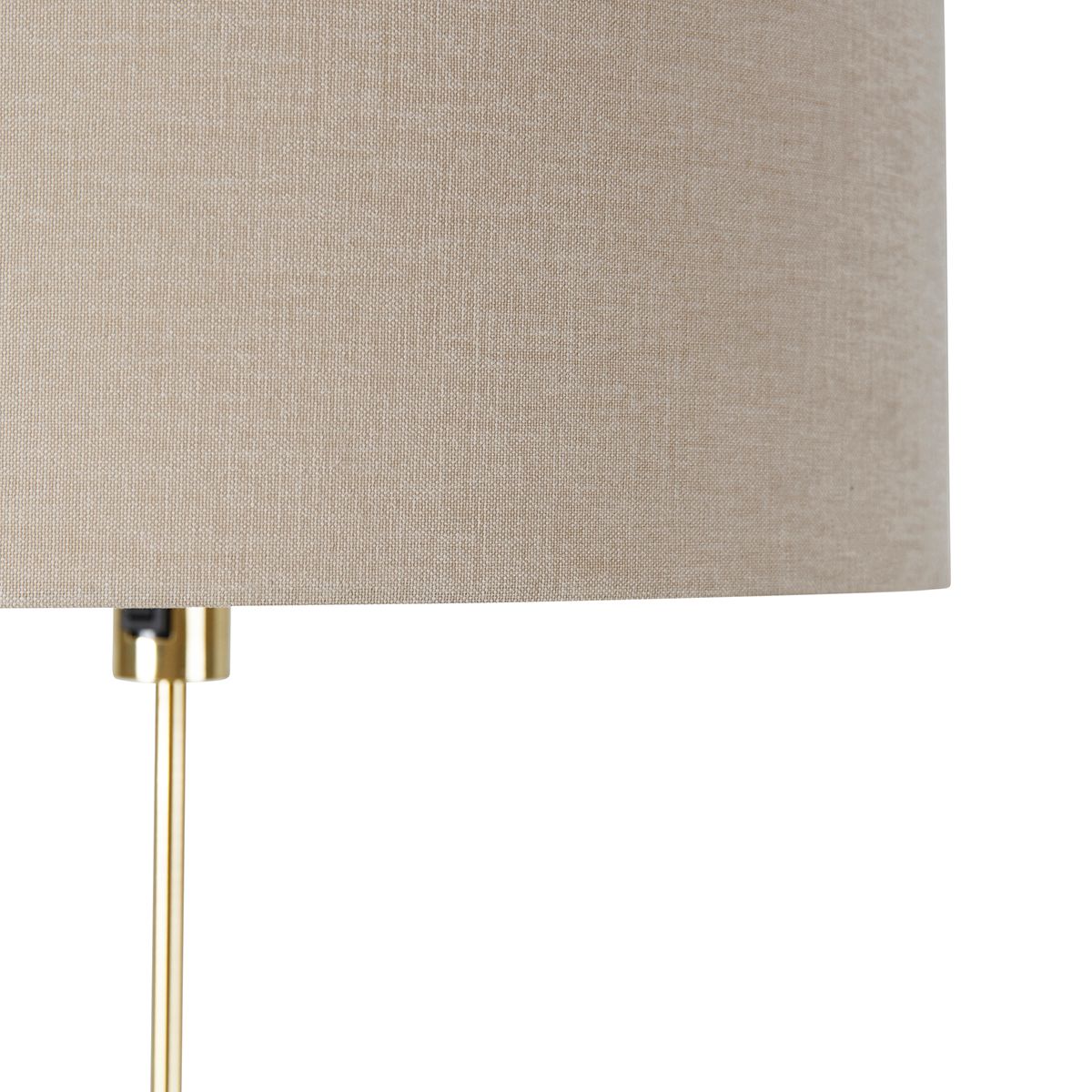 Vloerlamp verstelbaar goud met kap lichtbruin 50 cm - Parte