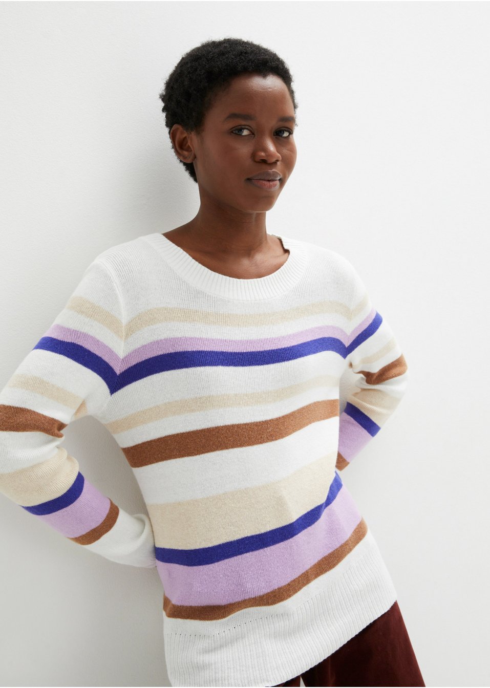 Pull col rond avec cachemire