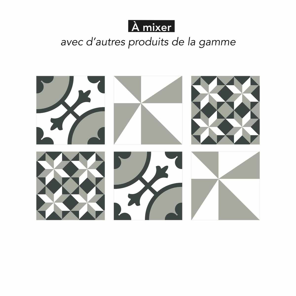 Stickers carrelage 15 x 15 cm - étoiles géométriques
