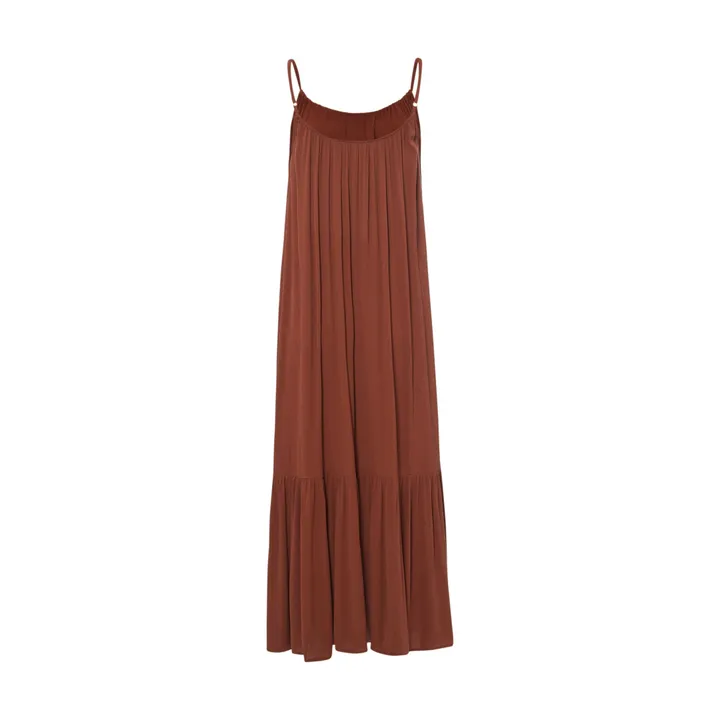 Alma Deia Robe Longue Dos Nu en Viscose | Marron