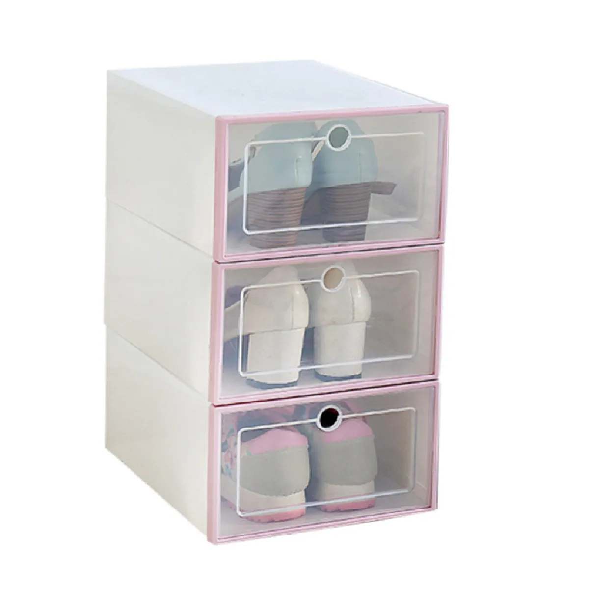 Boîtes de rangement chaussures - Rose
