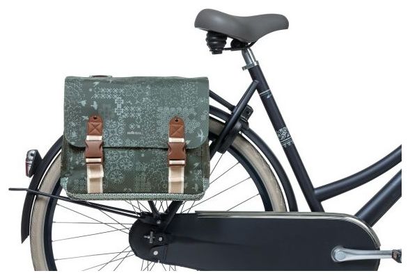 BASIL Sacoche À Vélo Double Bohème Carry All 35 Litres 37 X 15 X 37 Cm - Vert