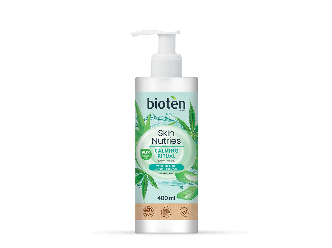 LOÇÃO CORPO BIOTEN SKIN NUTRIES CÂNHAMO ALOÉ 400ML