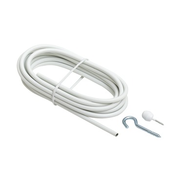 Haak en knop voor spandraad spiraal wit 4 stuks