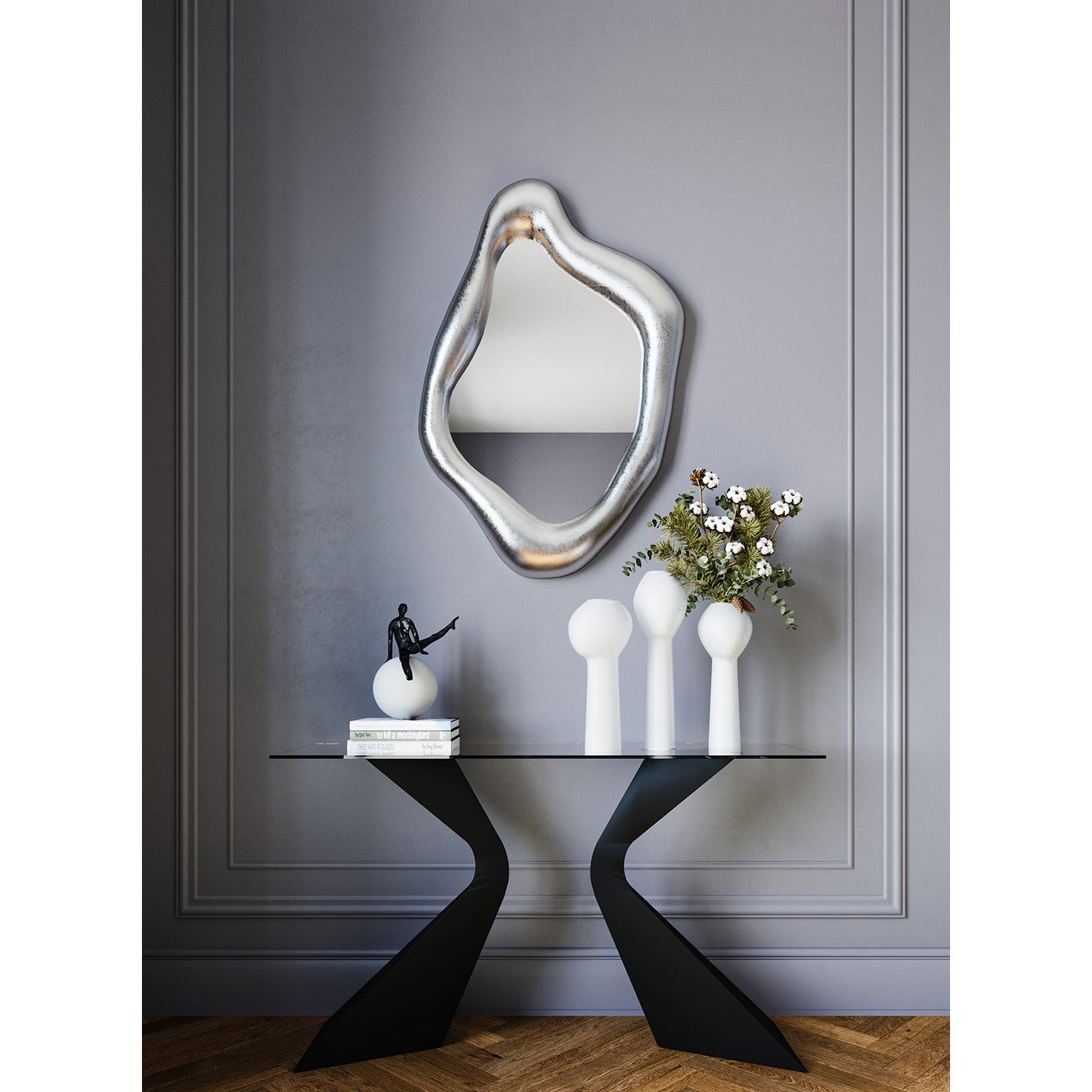 Kare Design Gloria Sidetable 140 Cm Zwart Glas