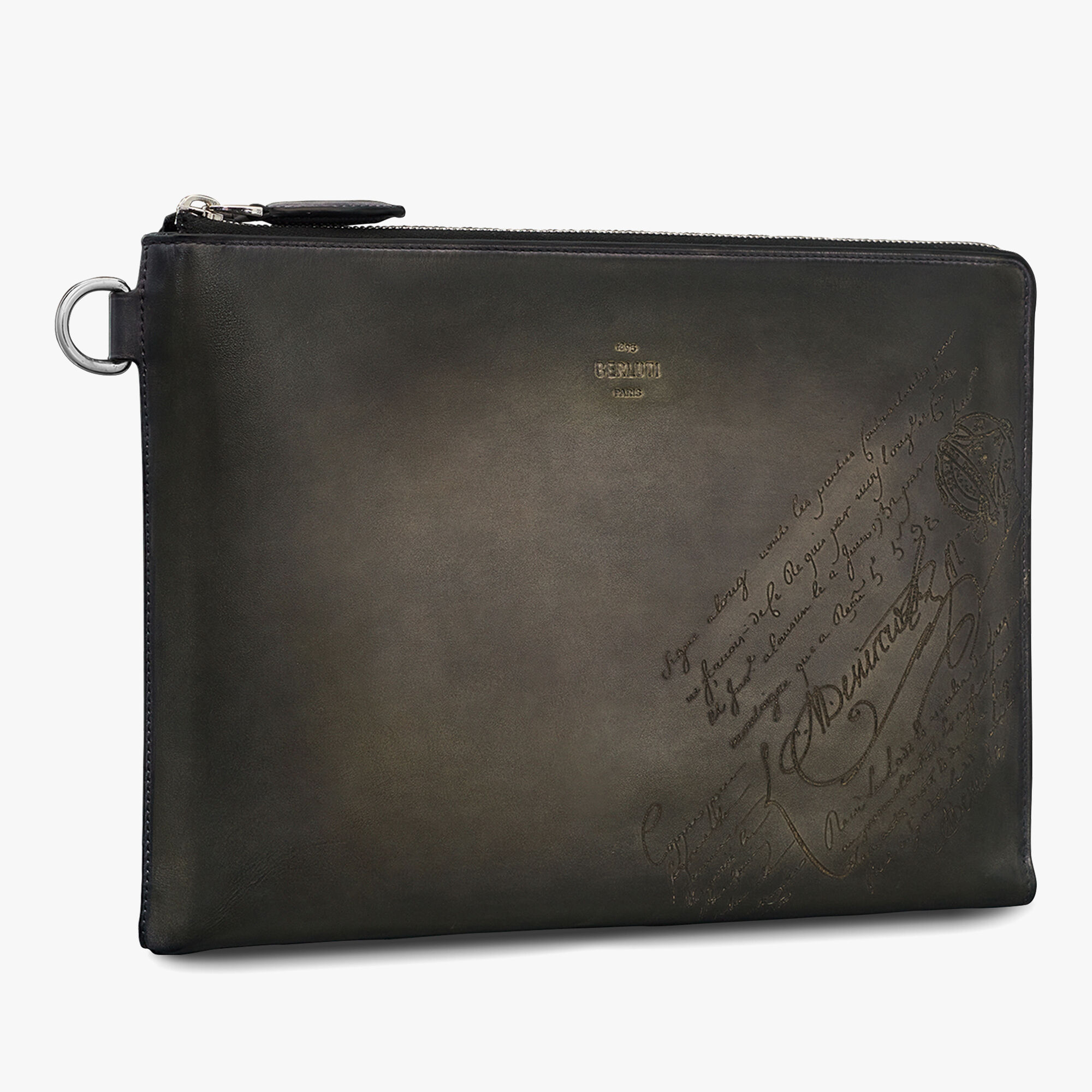 Pochette Nino Gm En Cuir Scritto