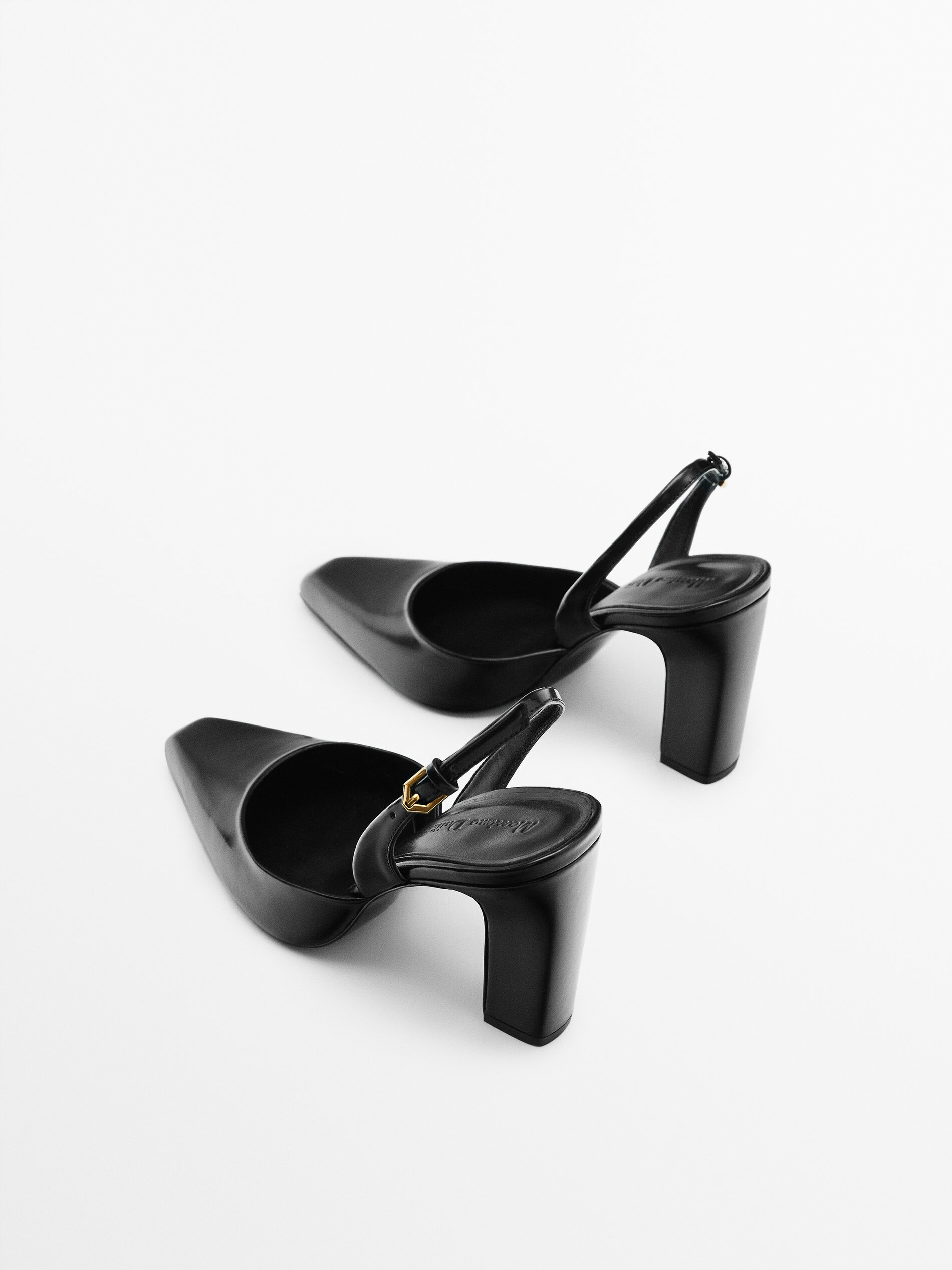 Zapato tacón destalonado skin - PRETO