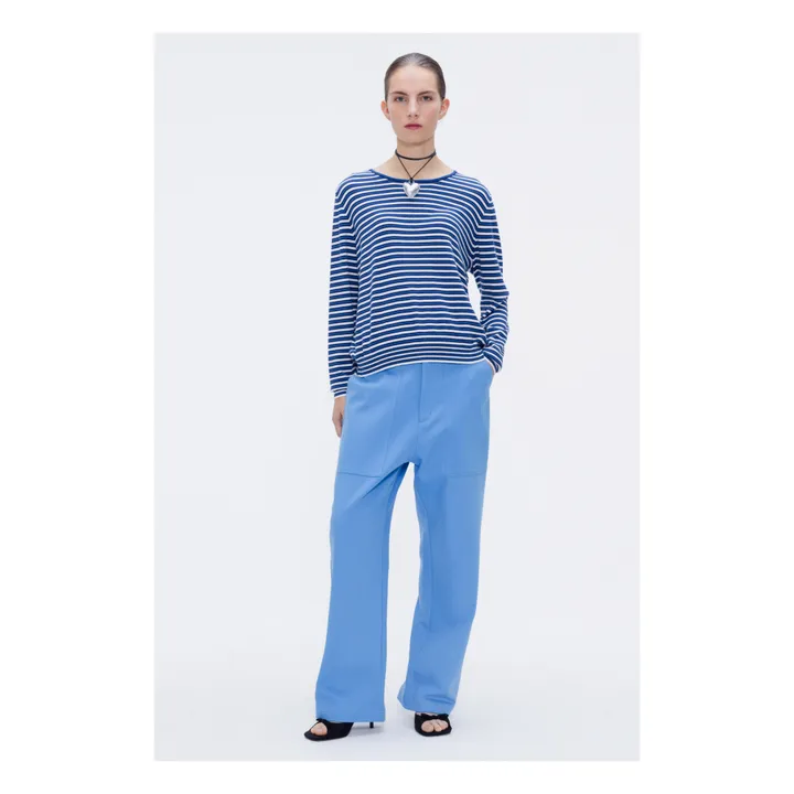 Our Sister Pull Pumpkin Spicy Rayures | Bleu pétrole