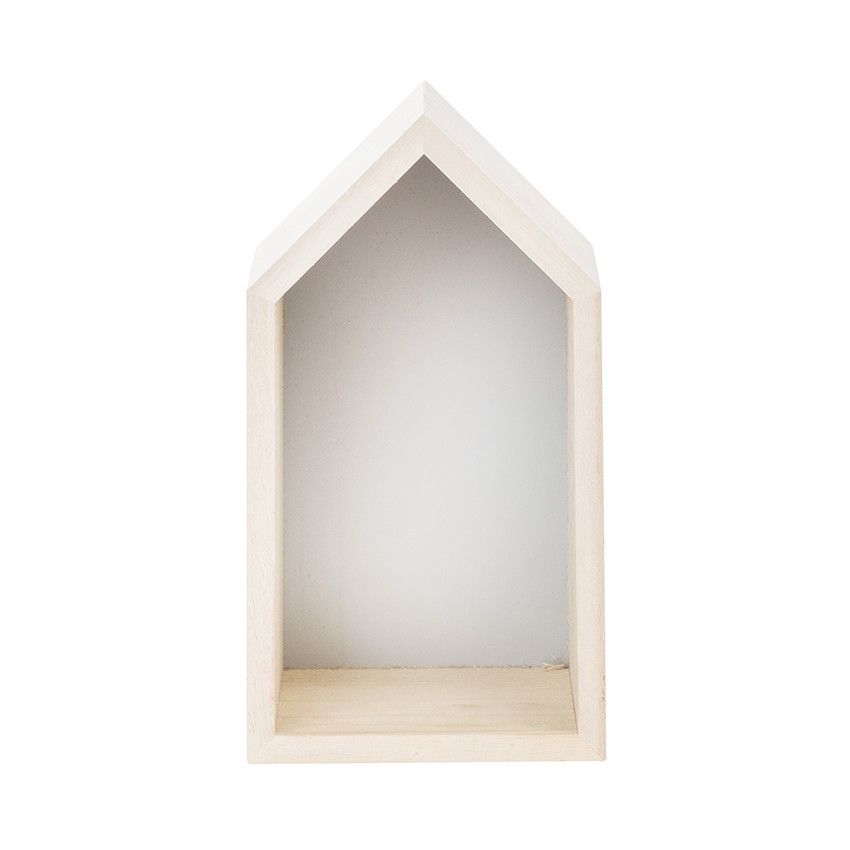 Set de maisons en bois à emboîter - Bleu ou Jaune