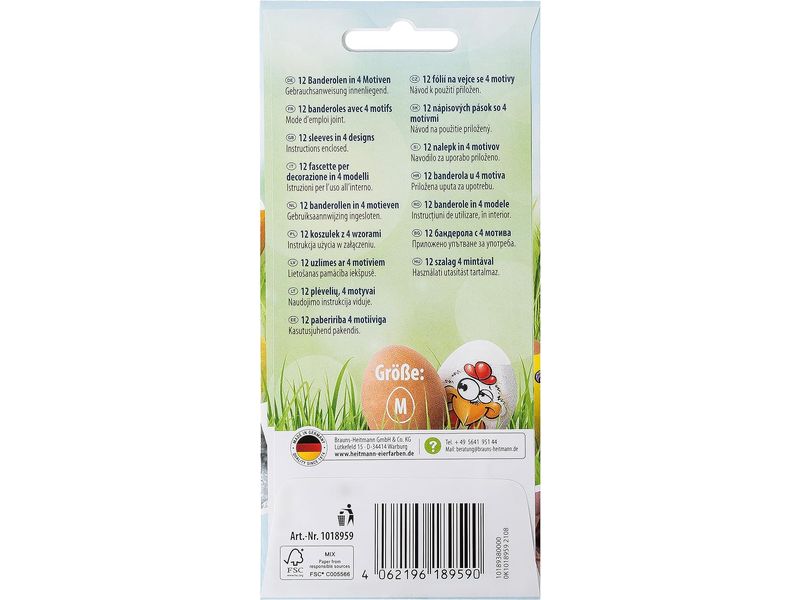 Brauns Heitmann Banderole Crazy Eggs 12 Stück Eierbanderole