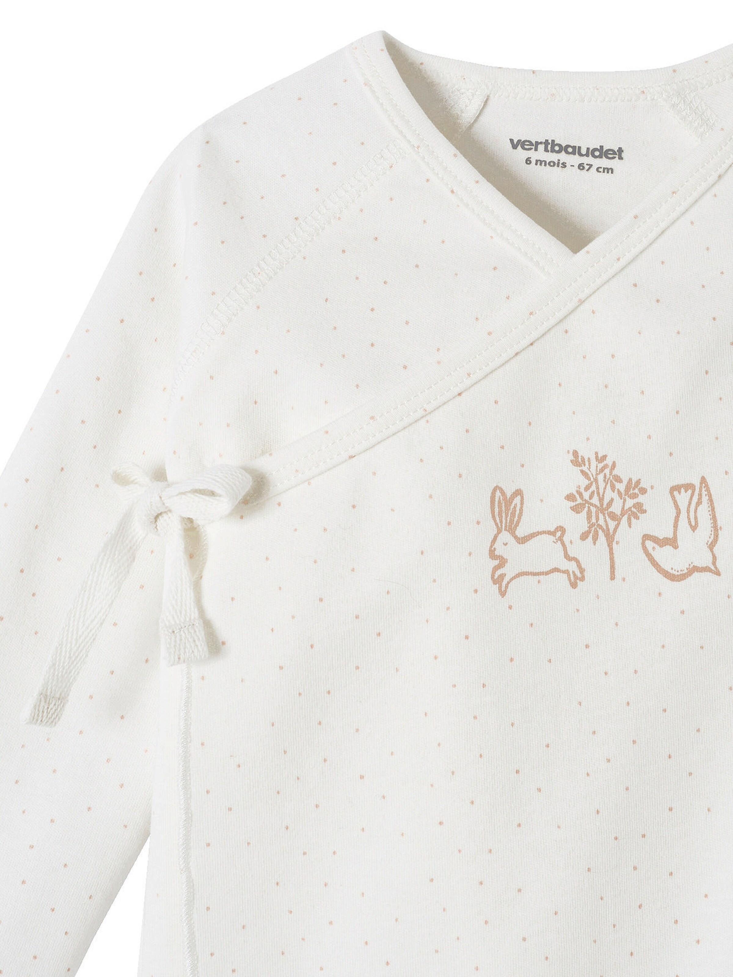 Vertbaudet Baby Wickeljacke, Bio-Baumwolle wollweiß