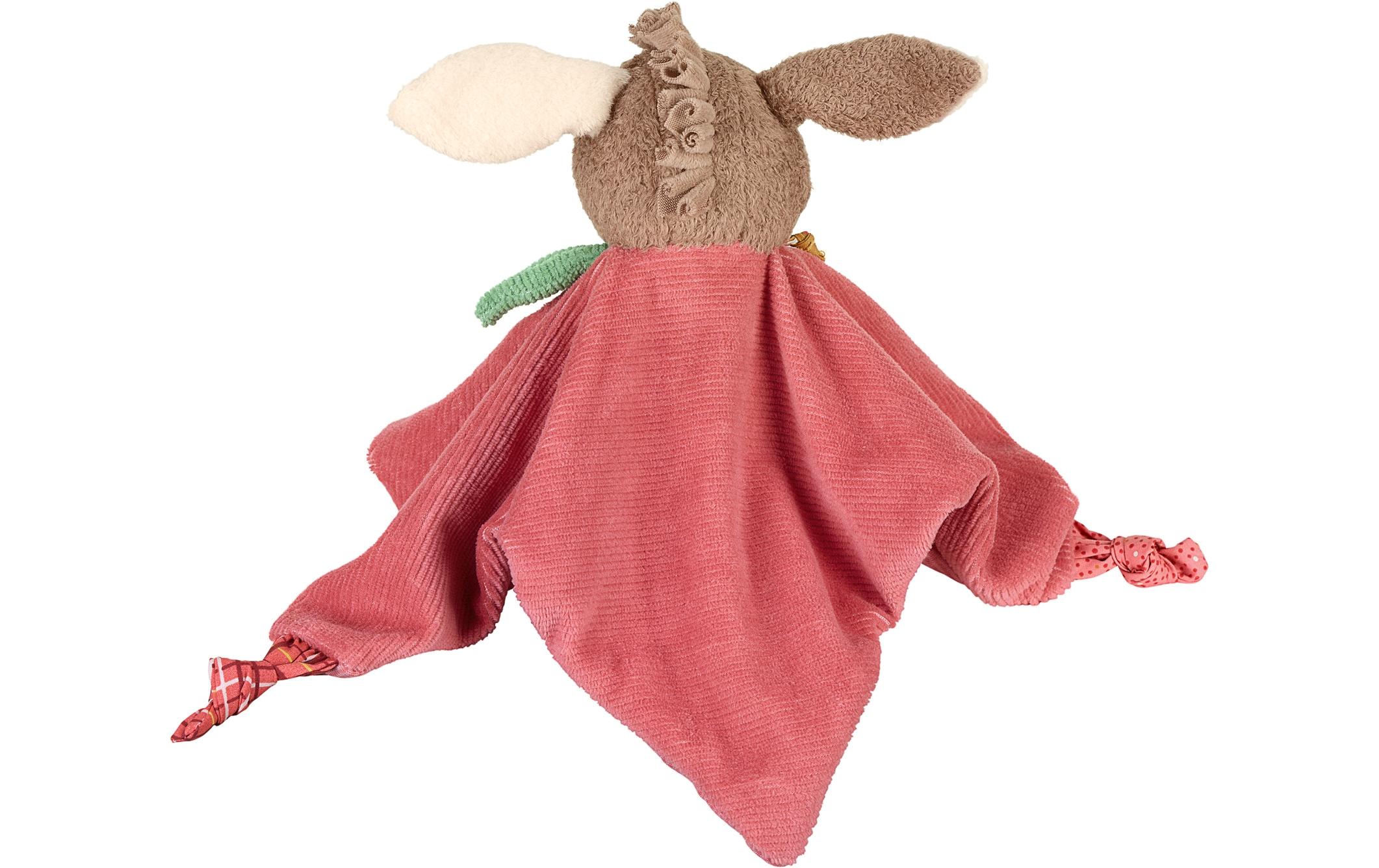 Schmusetuch Esel Emmily Gr. M26 cm grosses Schnuffeltuch aus softem Struktur-Nicki und Flauschstoff
