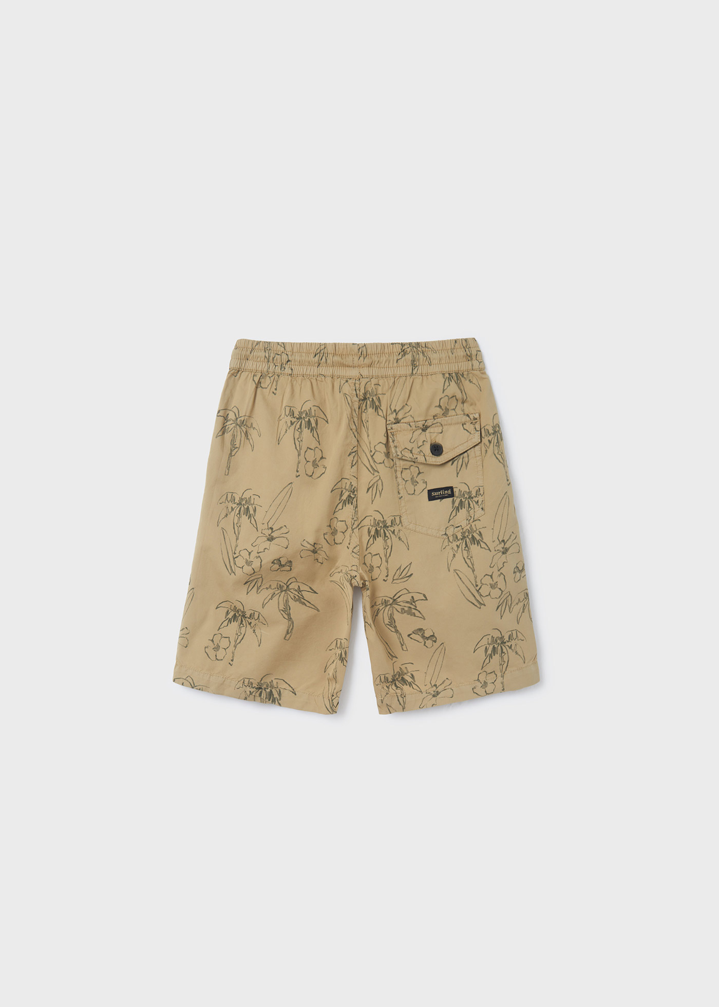 Bermuda infantil de algodão estampado