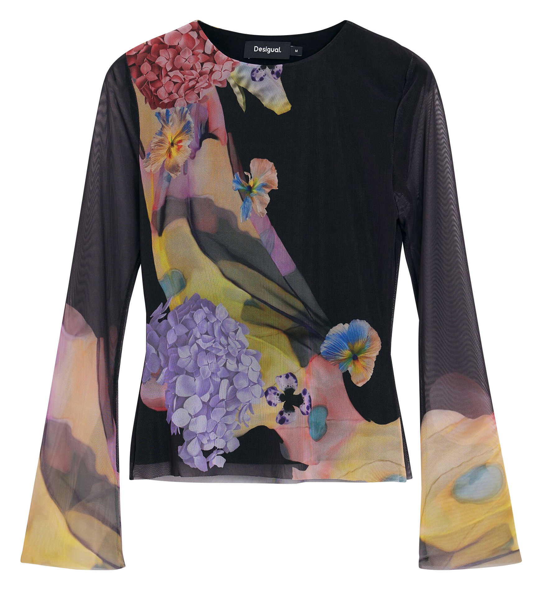 Tee-shirt col rond imprimé | Noir