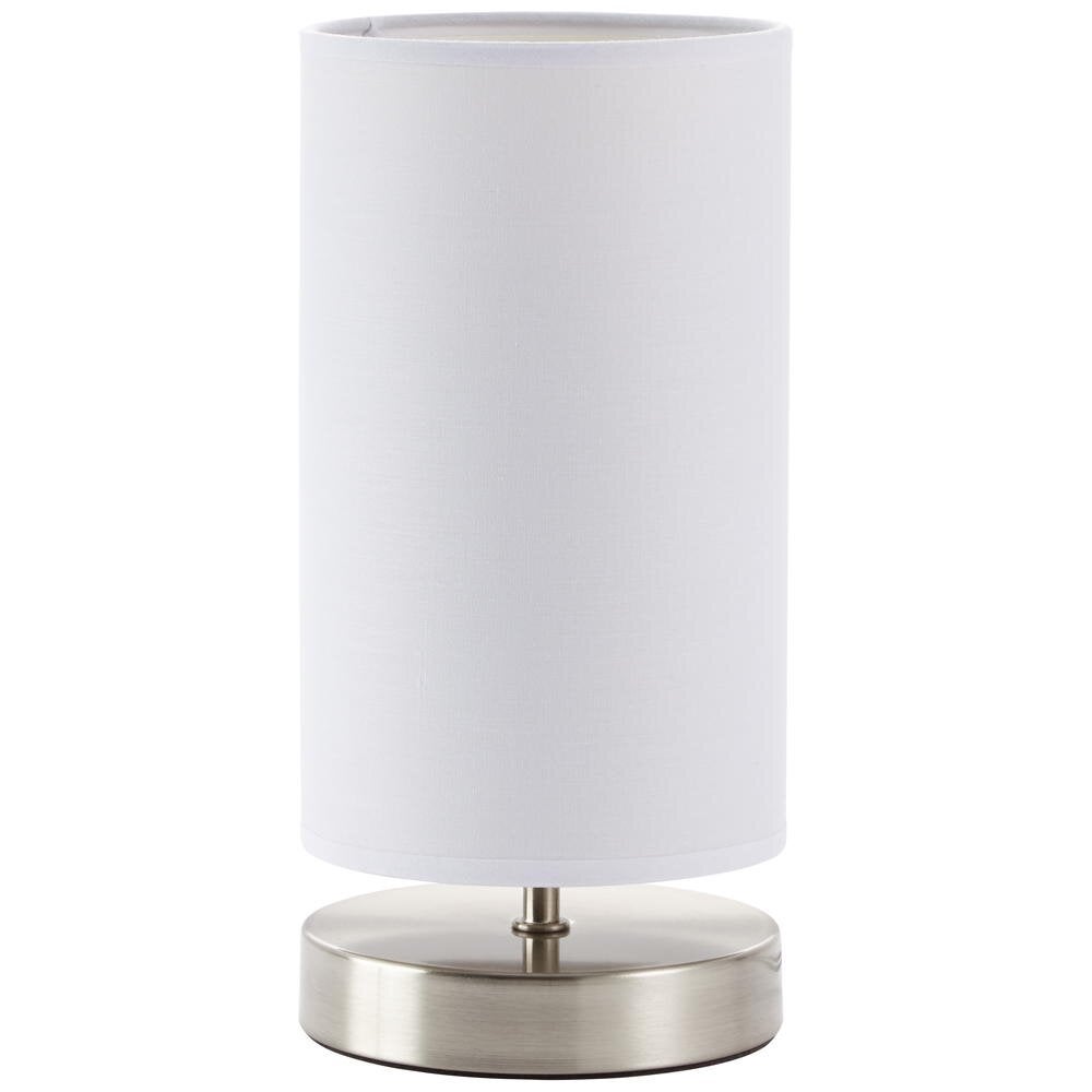 Clarie tafellamp in zilver en wit E14