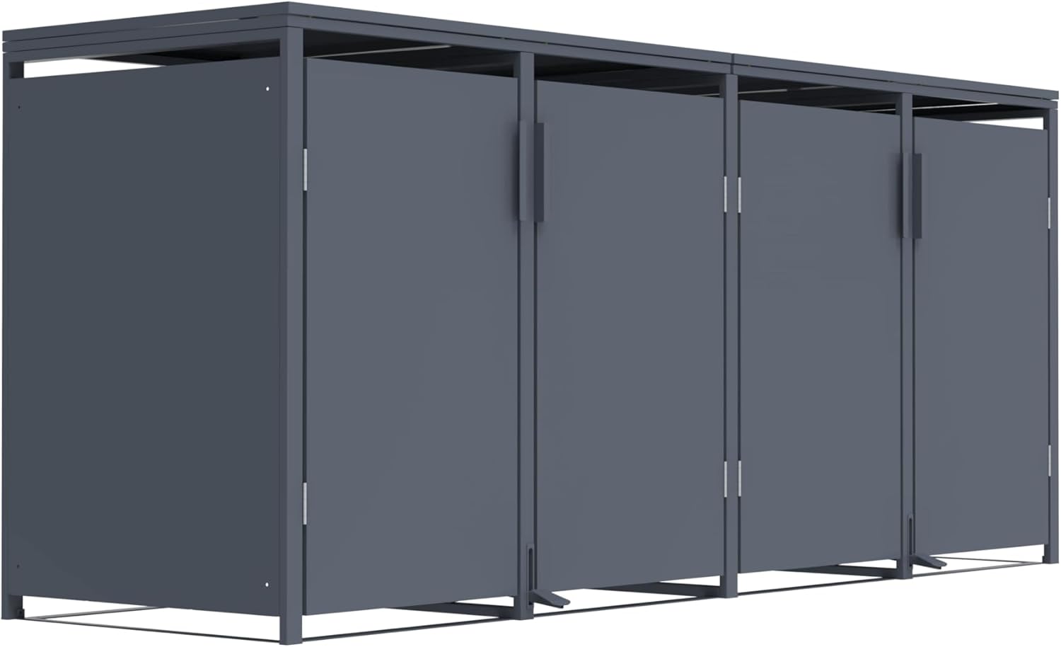 Mülltonnenbox Anthrazit für 4 Mülltonnen 120 und 240 Liter