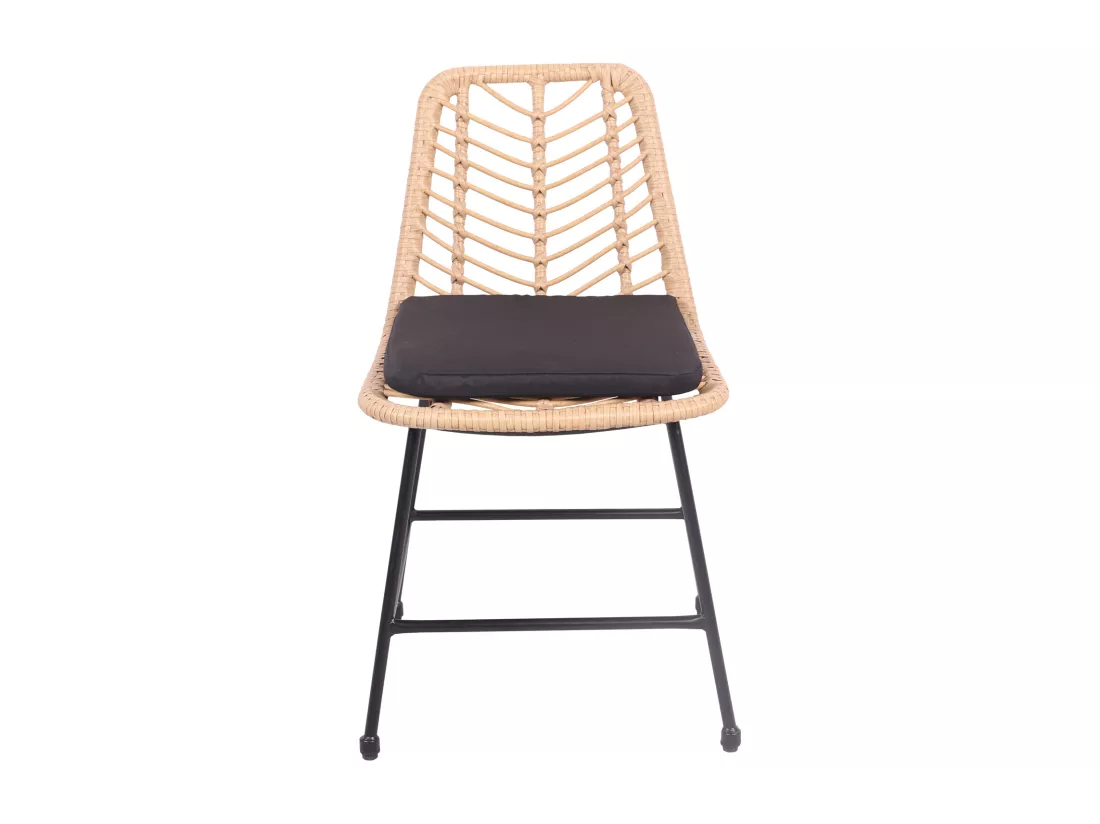 Lot de 2 chaises en rotin synthétique avec coussins OKA - HAPPY GARDEN