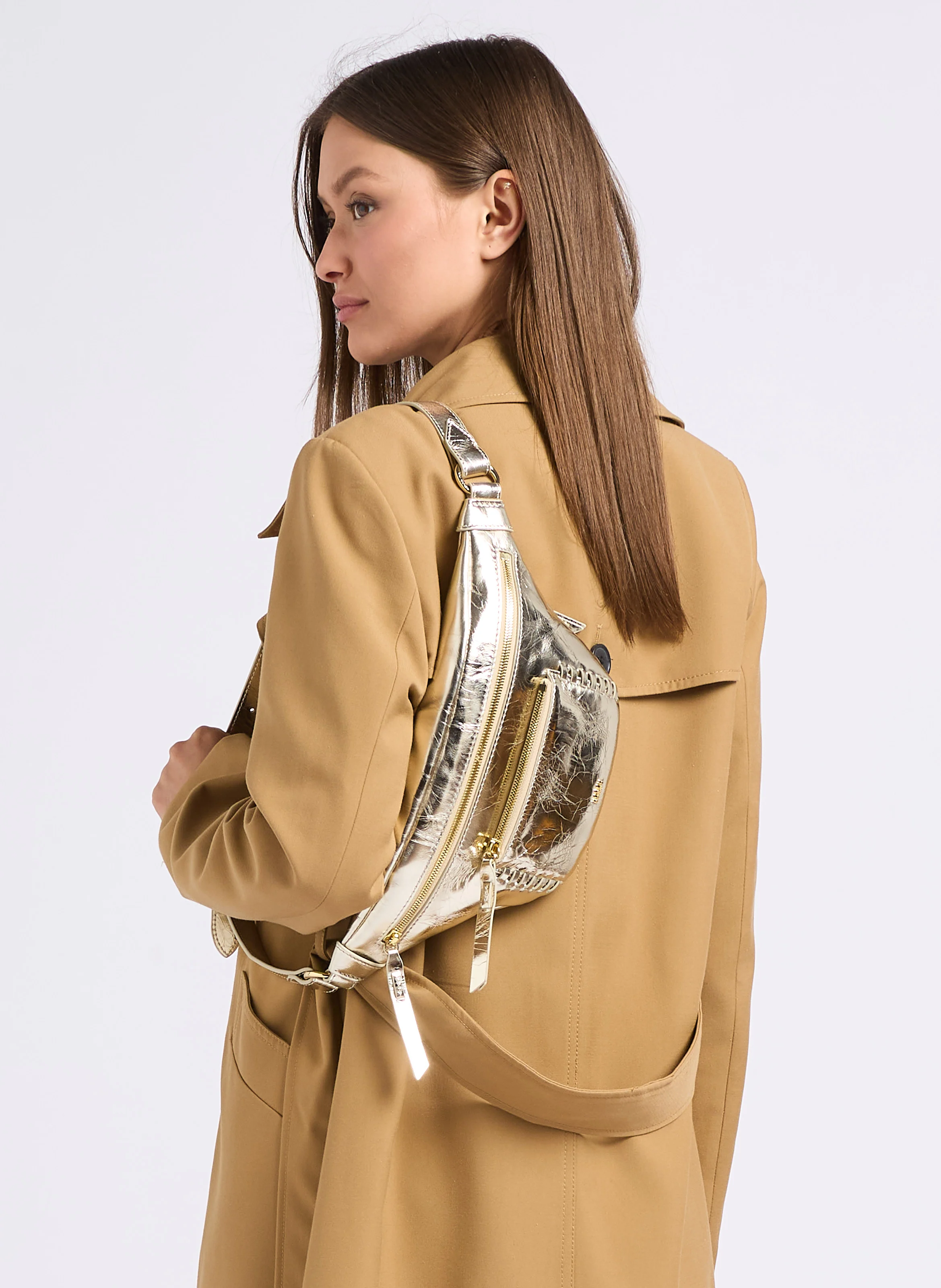BUMBAG - Sac banane en cuir | Doré