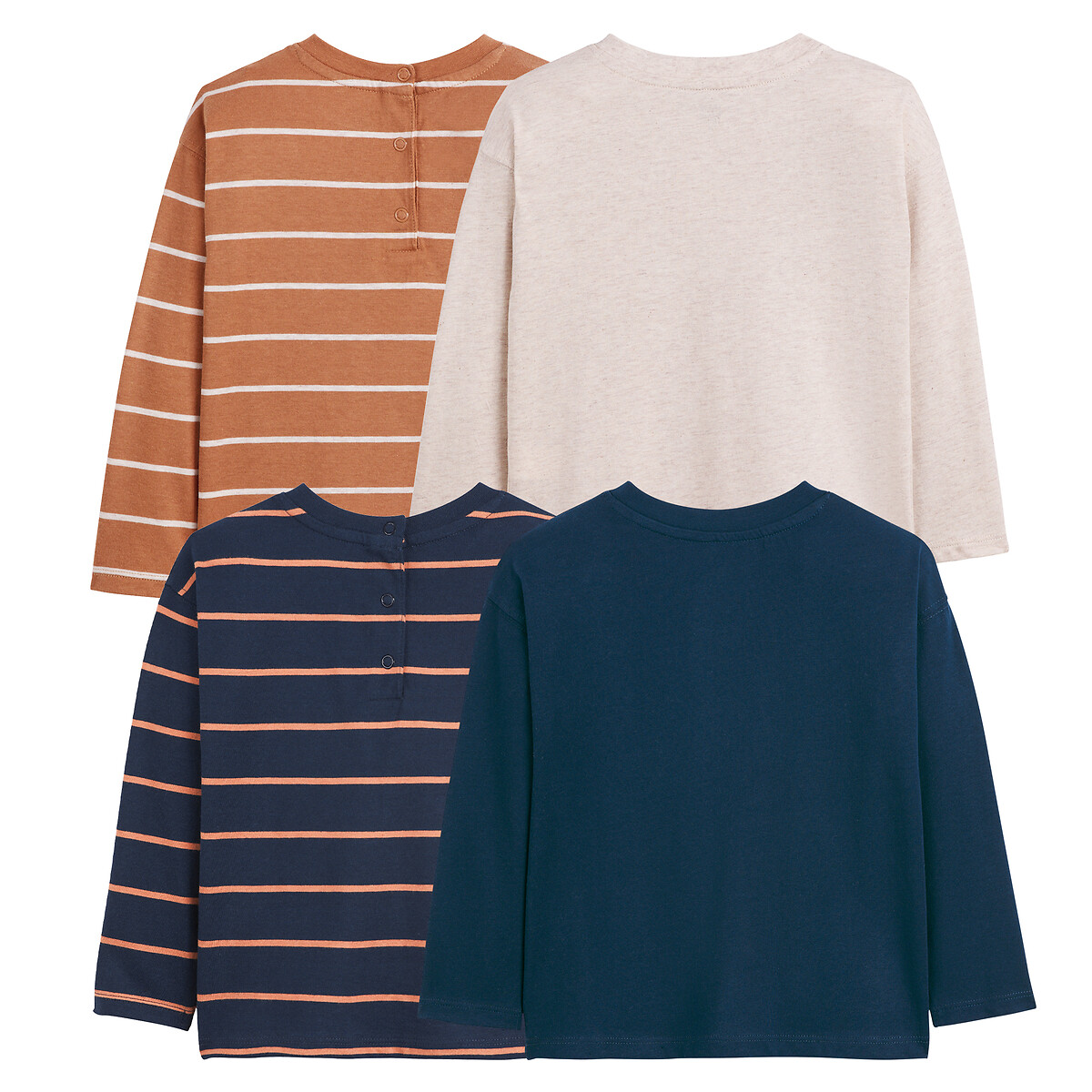 COLEÇÃO LA REDOUTE<br>Conjunto de 4 camisetas de manga comprida