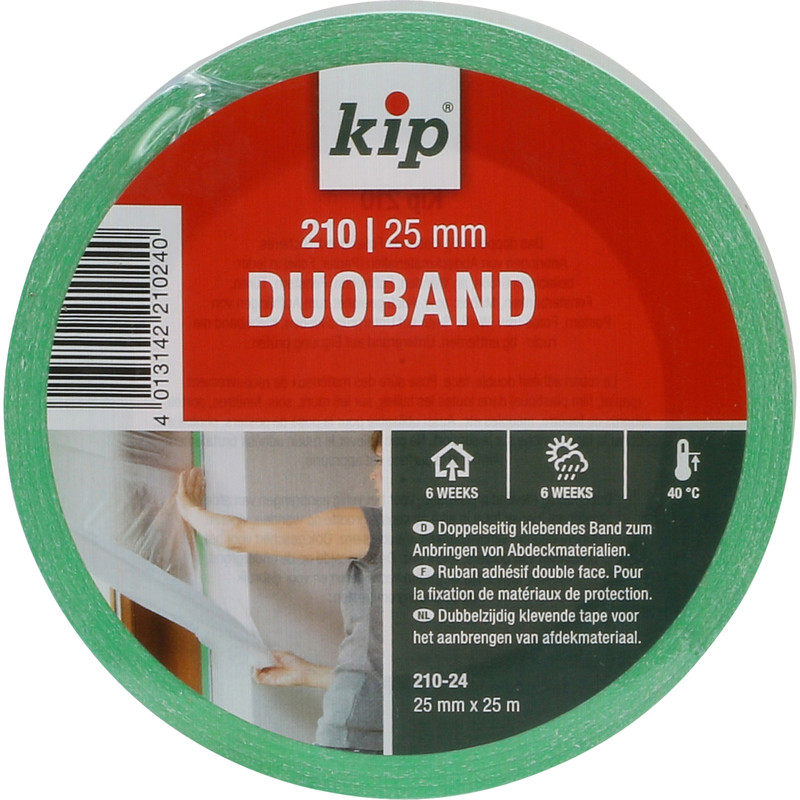 Kip 210 Duoband groen/wit 25mmx25m