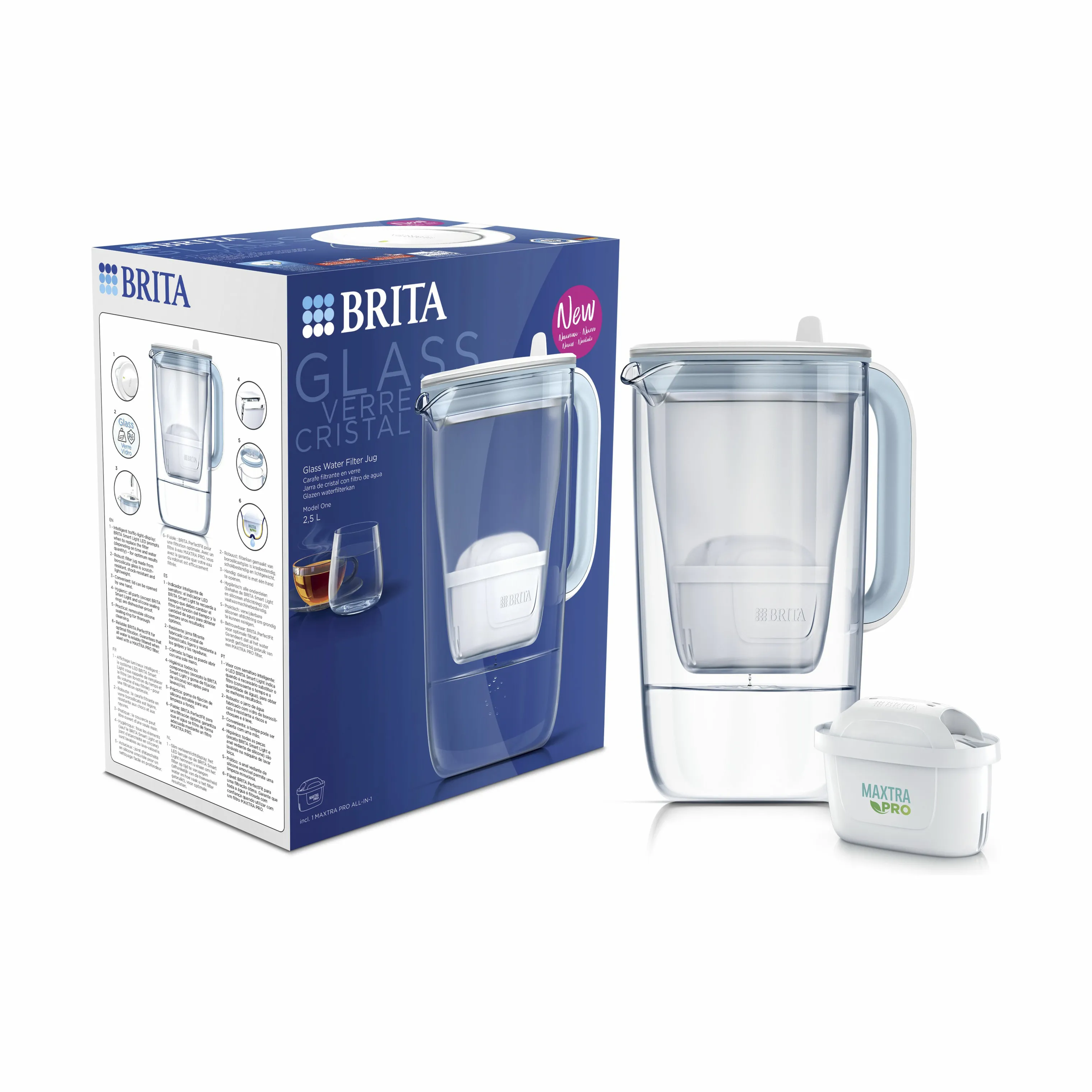 Brita Vandfilterkande i glas