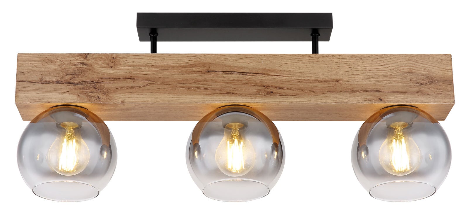 GLOBO Retrofit Deckenlampe MOITAS 65 cm Holz /grau