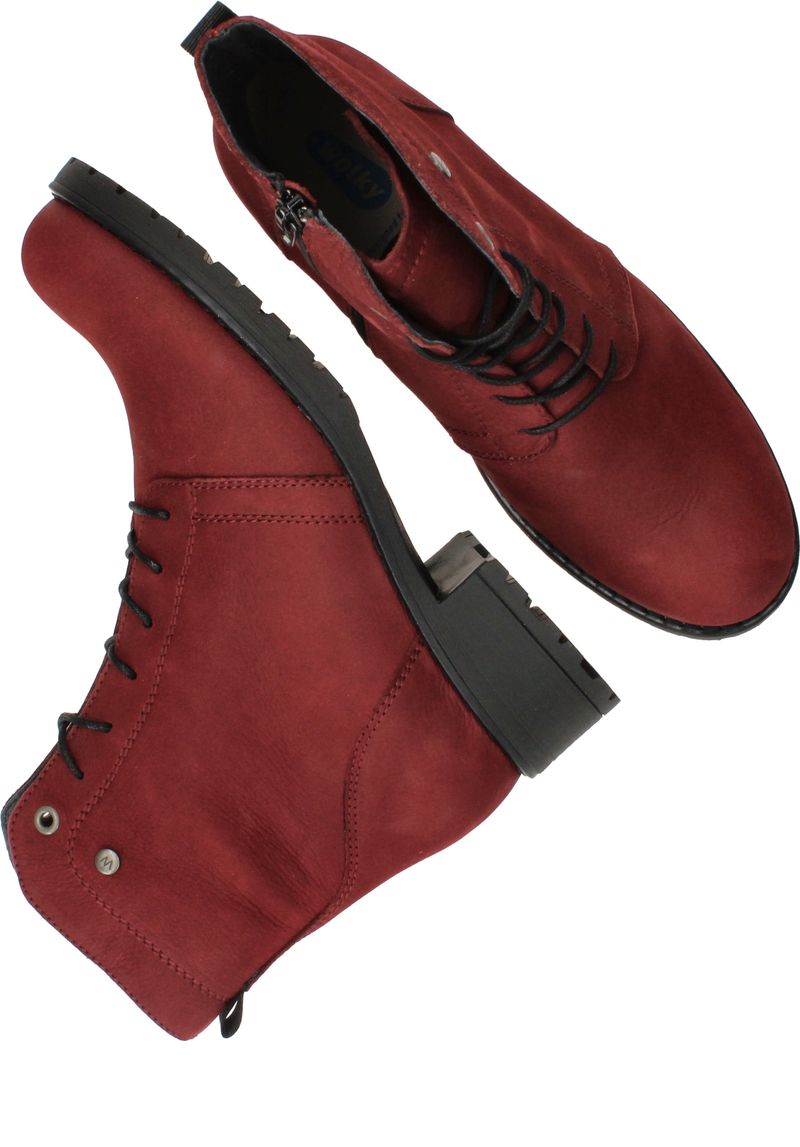 Wolky Quinta F2F Longbeach Veterboots Rood Dames