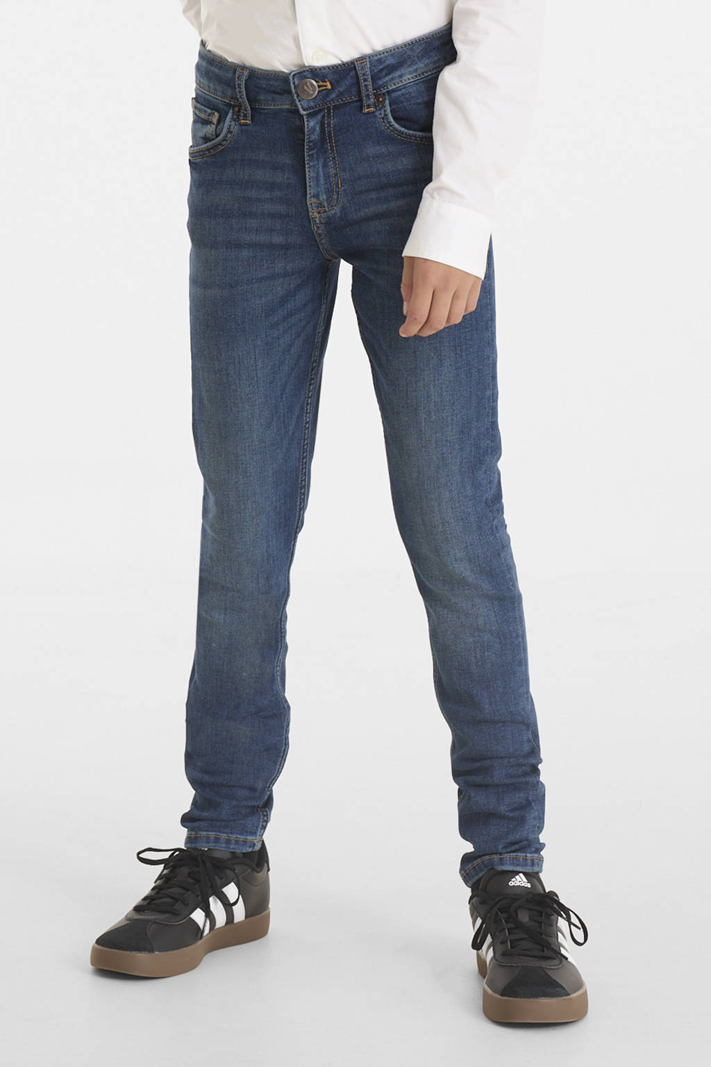 anytime skinny jeans blauw / zwarte denim
