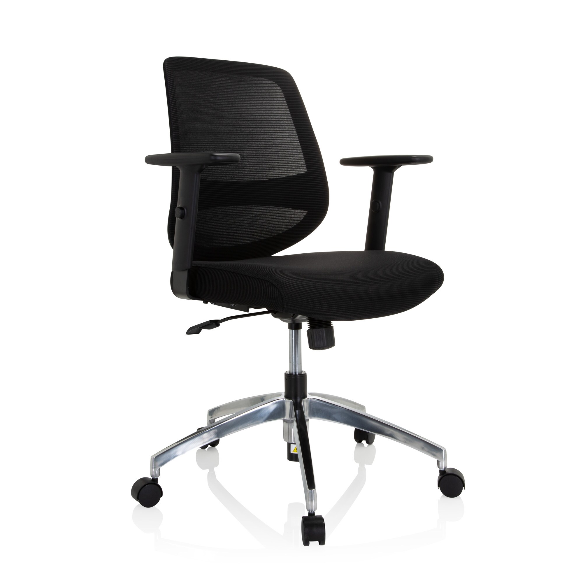 Home Office Bürostuhl CHESTER PRO Stoff/Netzstoff mit Armlehnen (höhenverstellbar) hjh OFFICE