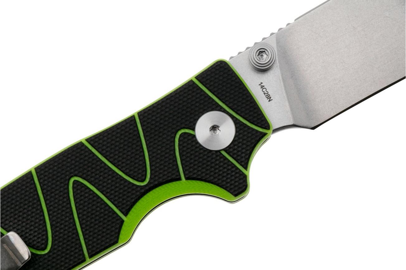 QSP Knife Kali QS159-C1 Stonewashed 14C28N Black Neon G10, zakmes, Keanu Alfaro design