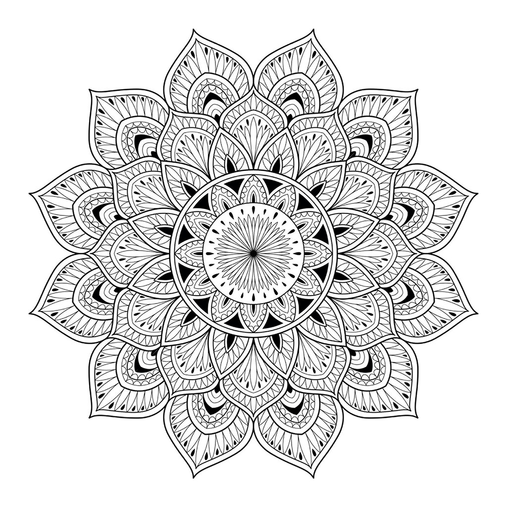 Sticker mural déco mandala 70x50cm