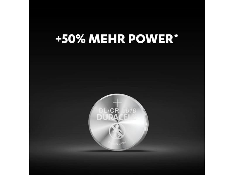Duracell Knopfzelle Lithium CR2016 , 2 Stück Knopfzelle, 2 Stück