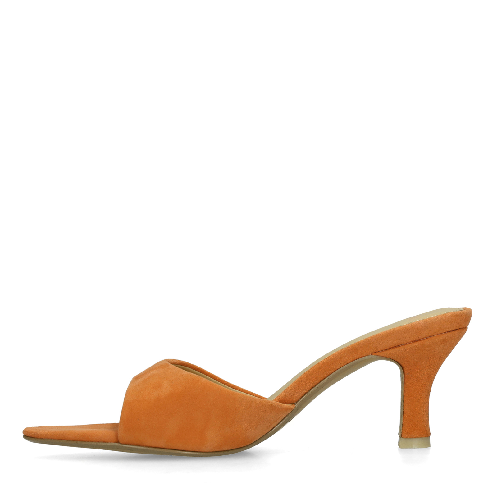Oranje suède pumps