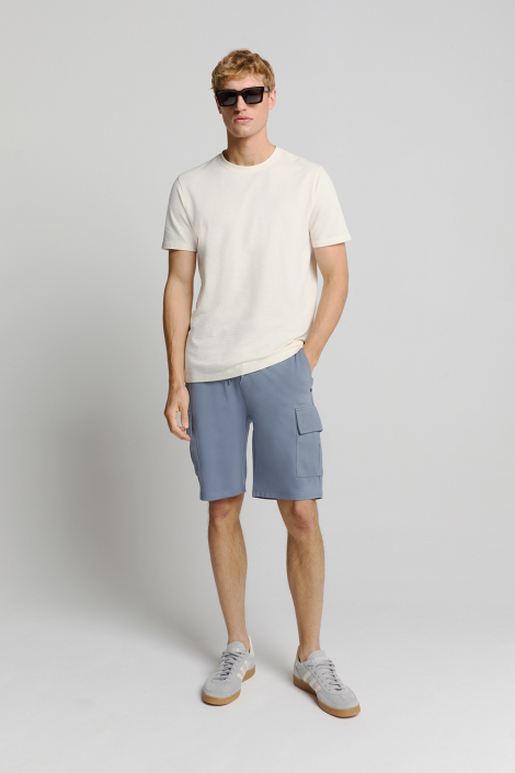 NO-EXCESS blauwe heren korte broek