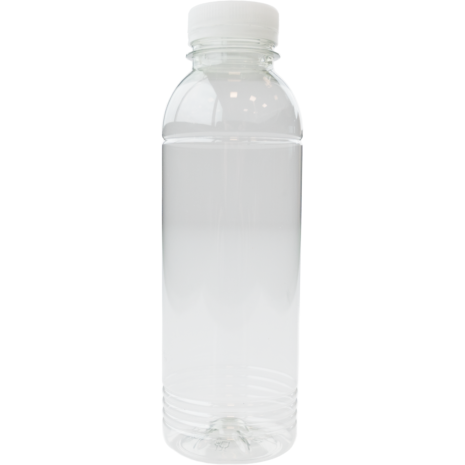 Fles, petfles, Gerecycled PET, met vaste dop, 500ml, transparant