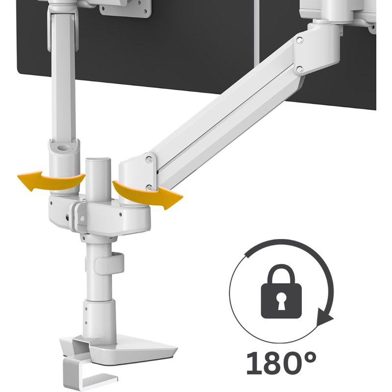 Bras support écran double compact avec glissières Tallo Top Mount Fellowes