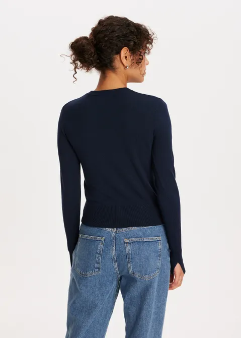 Trui met splitdetail blauw (BLW.D)