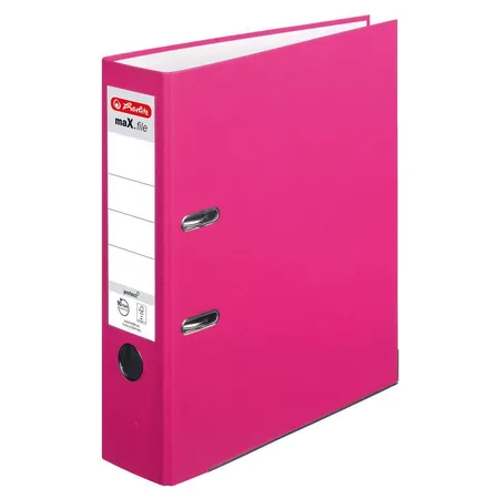 Herlitz Ordner PP A4 8cm FSC-Mix maXfile protect pink