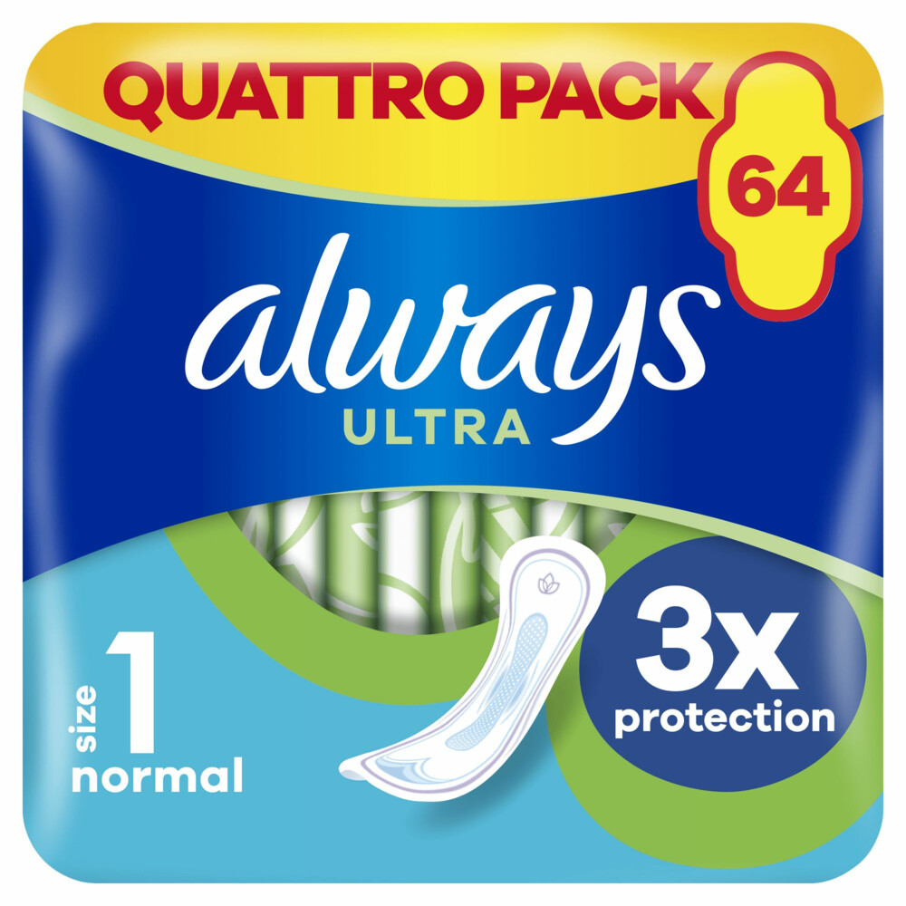 4x Always Maandverband Ultra Normal64 stuks